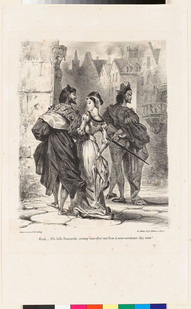 Red Faust Faust versucht, Gretchen zu verführen (Blatt 8 aus: Faust) | Staatsgalerie