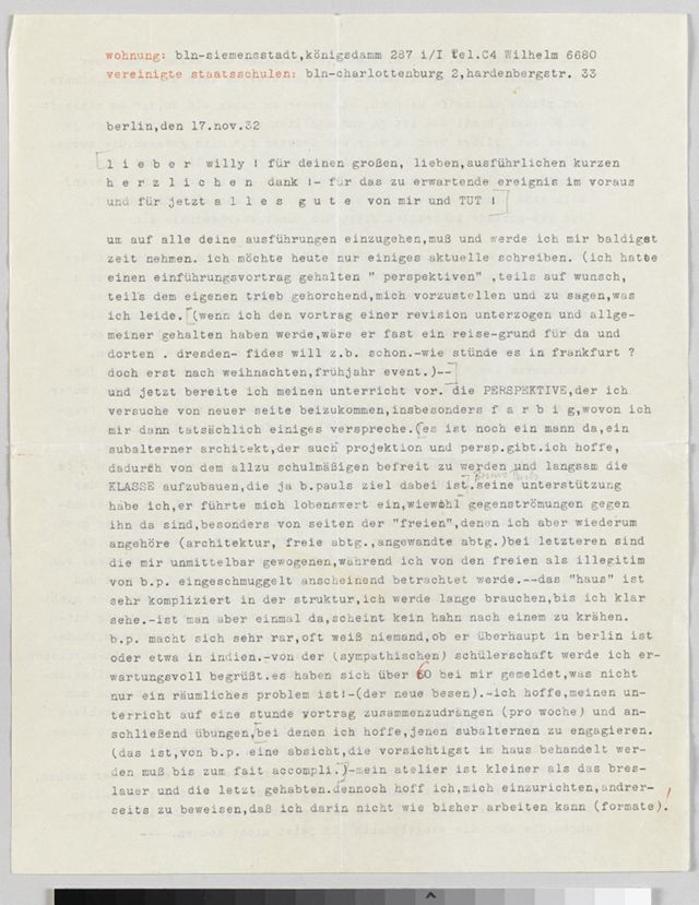 lieber willy! für deinen großen, lieben.... Staatsgalerie