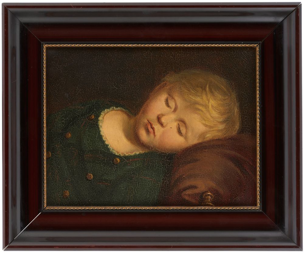 Porträt des Hermann Staudinger als schlafendes Kind