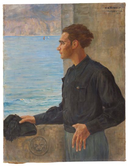 Maria Marga Thomass Portrait d’un jeune homme à Brenzone sul Garda
