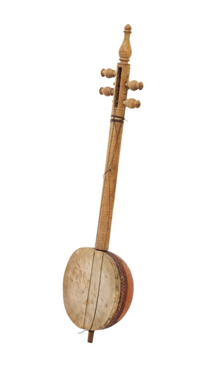 Stringed instrument Goje (Lute with wooden neck and gourd resonator)