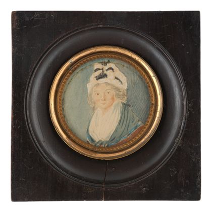 Portrait miniature Portrait d’une dame