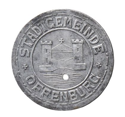 Historische Münze der Stadt Offenburg.
