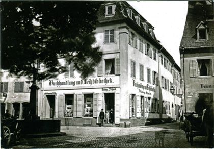 Gottlieb Theodor Hase Vue sur la place Unterlinden vers l'est et la Schiffstraße