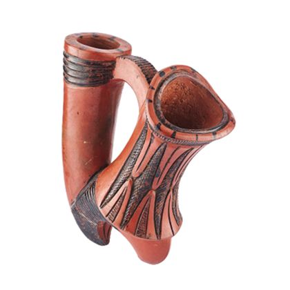 Pfeifenkopf aus Ton.