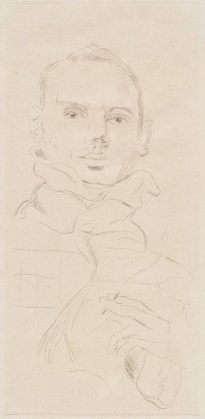 Rudolf Großmann Self-portrait with a cigarette