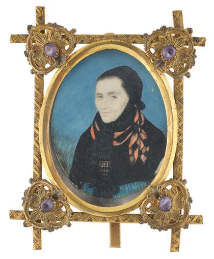 Portrait-miniature Portrait of Katharina Tritscheller, née Fürderer