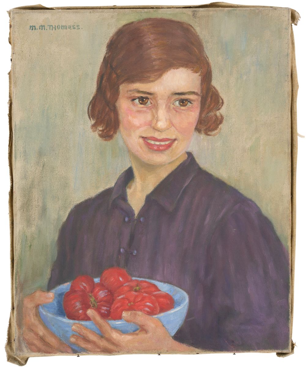 Mädchen mit Tomatenschale