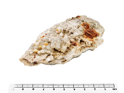 Mineral Desmin with calcite